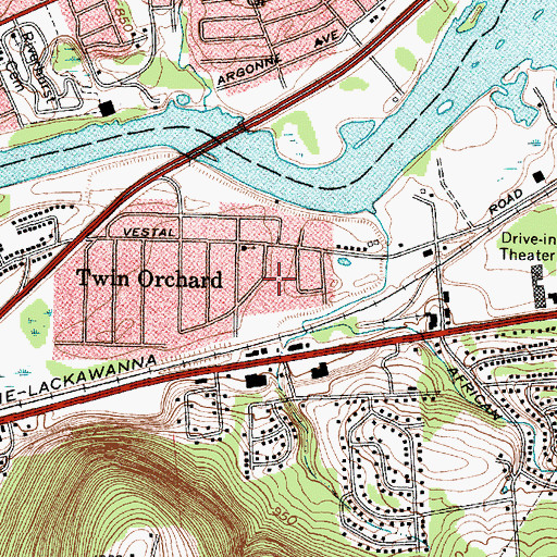 Topographic Map of Vestal Volunteer Emergency Squad, NY