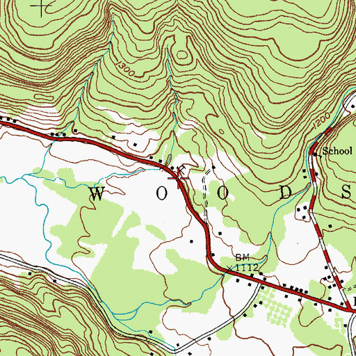 Topographic Map of Woodstock Fire District Lake Hill Company 3, NY