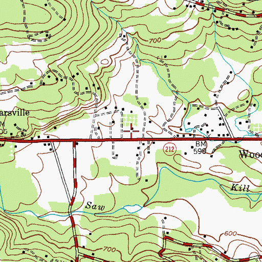 Topographic Map of Woodstock Fire District Rescue Squad Company 5, NY