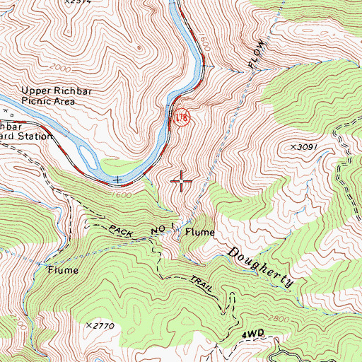 Topographic Map of Kern River Number One Flow Line, CA