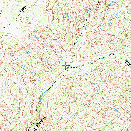 Topographic Map of Kerry Canyon, CA