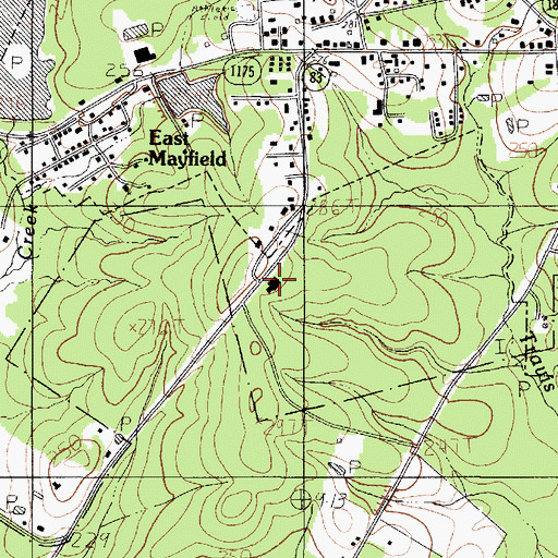 Topographic Map of Sabine County Hospital, TX