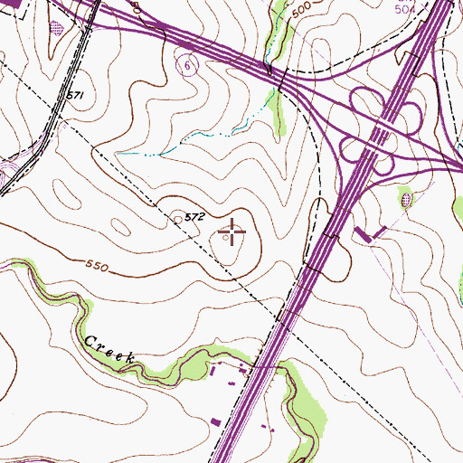 Topographic Map of Hillcrest Medical Center, TX