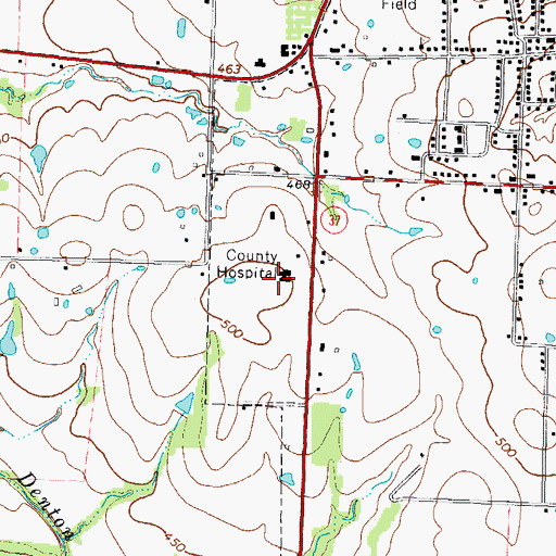 Topographic Map of East Texas Medical Center, TX