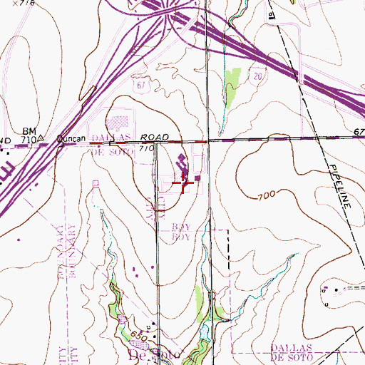 Topographic Map of Select Specialty Hospital - South Dallas, TX