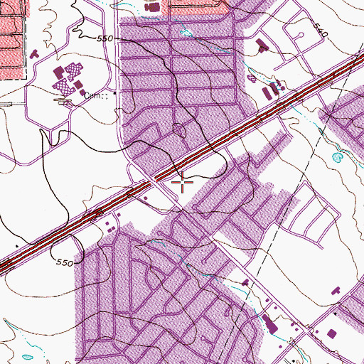 Topographic Map of Mesquite Community Hospital, TX