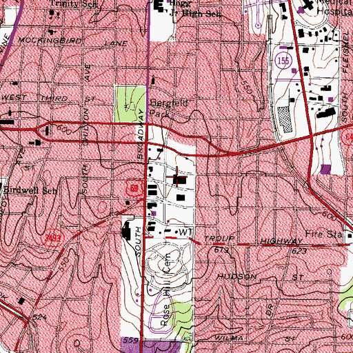 Topographic Map of Texas Spine and Joint Hospital, TX