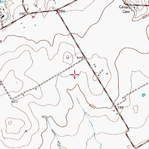 Topographic Map of Methodist Mansfield Medical Center, TX