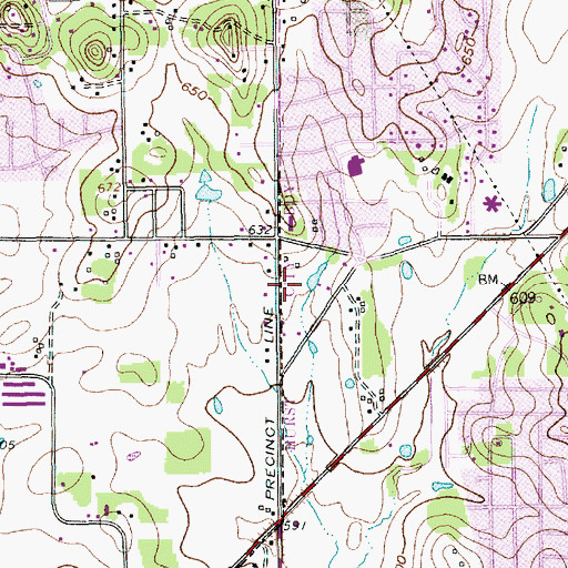 Topographic Map of Cook Childrens Northeast Hospital, TX