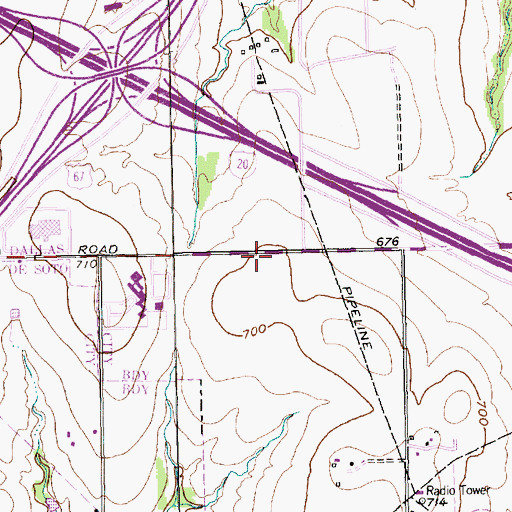 Topographic Map of Methodist Rehabilitation Hospital, TX
