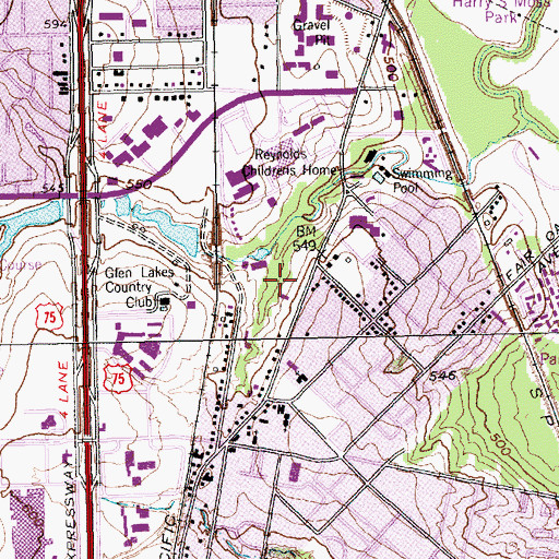 Topographic Map of Texas Institute for Surgery at Presbyterian Hospital of Dallas, TX