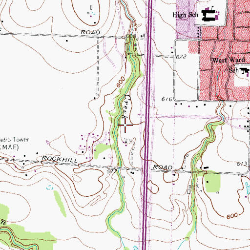 Topographic Map of Medical Center of McKinney Wysong Campus, TX
