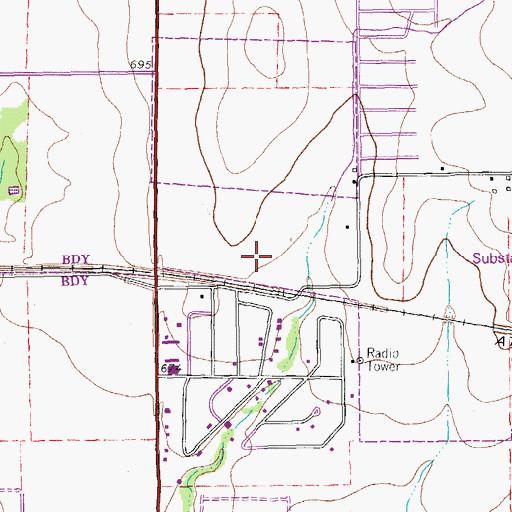 Topographic Map of The Heart Hospital at Baylor Plano, TX