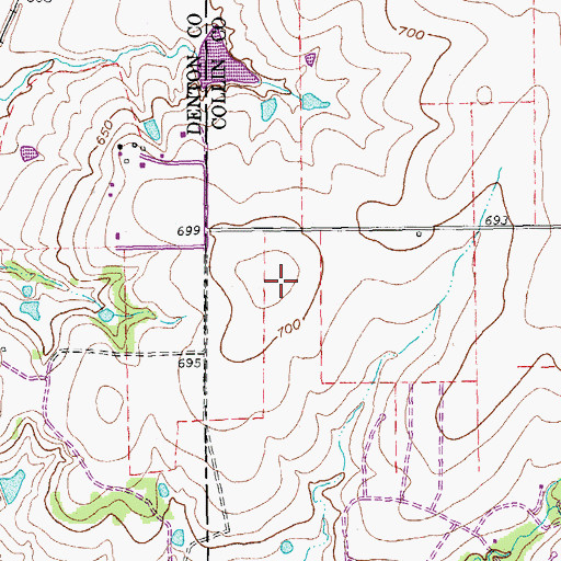 Topographic Map of Baylor Medical Center at Frisco, TX