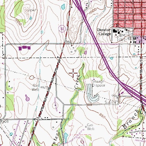 Topographic Map of Wise Regional Health System East Campus, TX