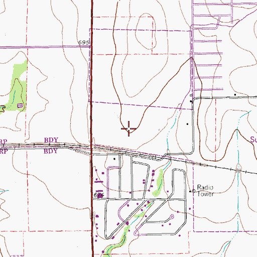 Topographic Map of Baylor Regional Medical Center at Plano, TX