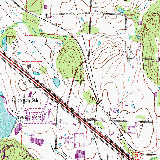 Topographic Map of Mayhill Hospital, TX