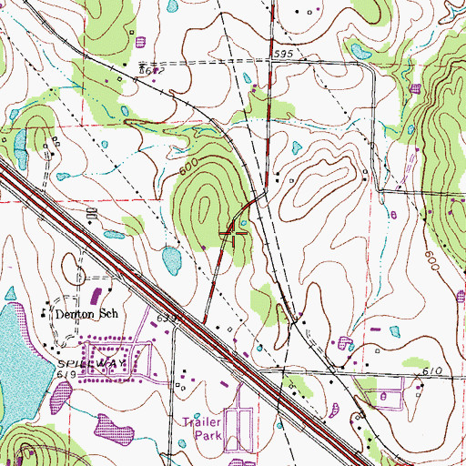 Topographic Map of The Heart Hospital Baylor Denton, TX