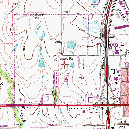 Topographic Map of North Texas Medical Center, TX