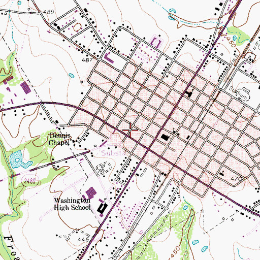 Topographic Map of Mental Health - Mental Retardation Center Heart of Texas, TX