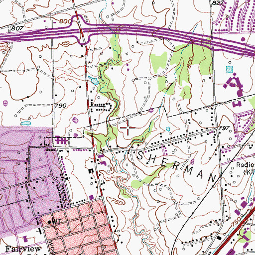 Topographic Map of Texoma Medical Center - Behavioral Health Center, TX