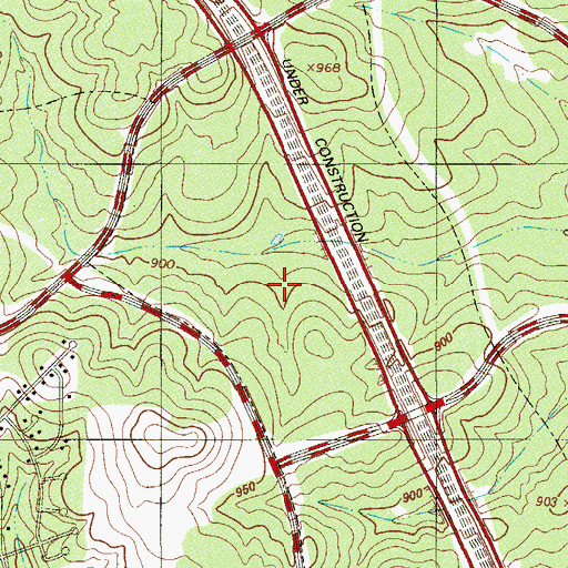 Topographic Map of Christus Santa Rosa Hospital, TX