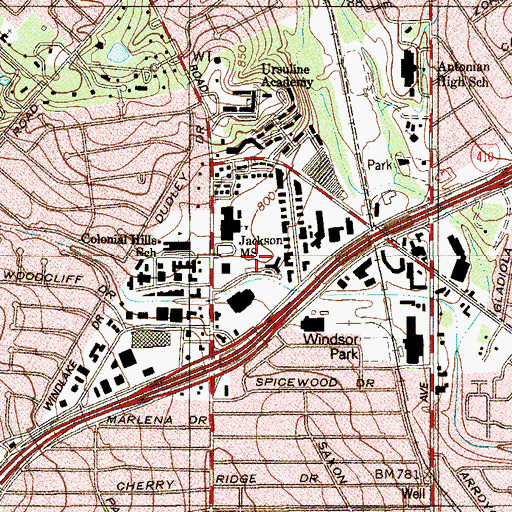 Topographic Map of Nix Specialty Health Center, TX