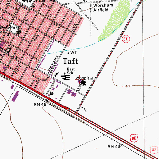 Topographic Map of Shoreline Chemical Dependency Treatment Center, TX