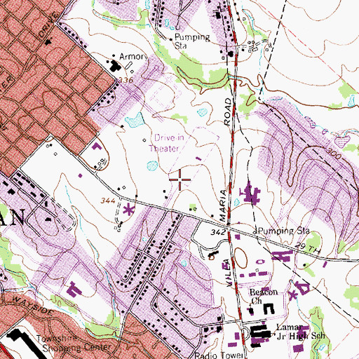 Topographic Map of Saint Joseph Regional Rehabilitation Center, TX