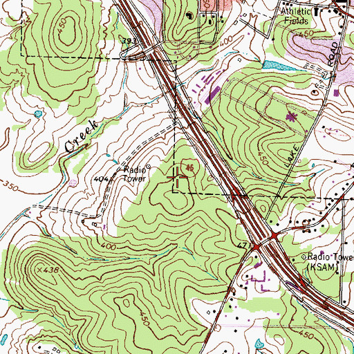 Topographic Map of Huntsville Memorial Hospital, TX