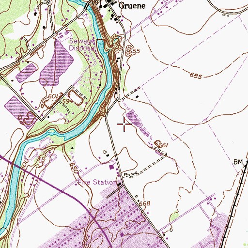Topographic Map of Post Acute Medical Specialty Hospital of New Braunfels, TX