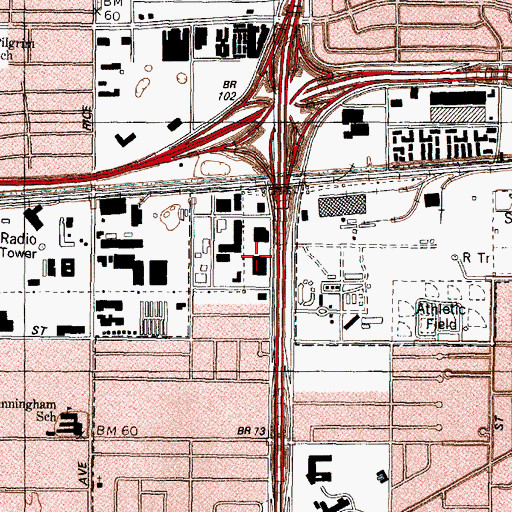 Topographic Map of Foundation Surgical Hospital, TX