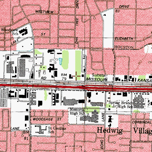 Topographic Map of Select Specialty Hospital - Houston West, TX