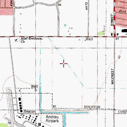 Topographic Map of HealthBridge Children's Hospital, TX