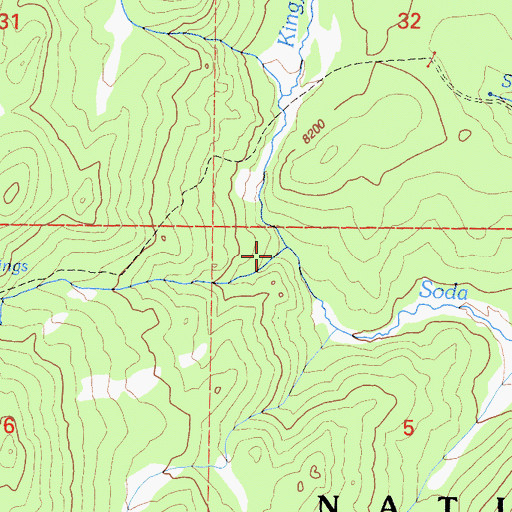 Topographic Map of Kingfisher Stringer, CA