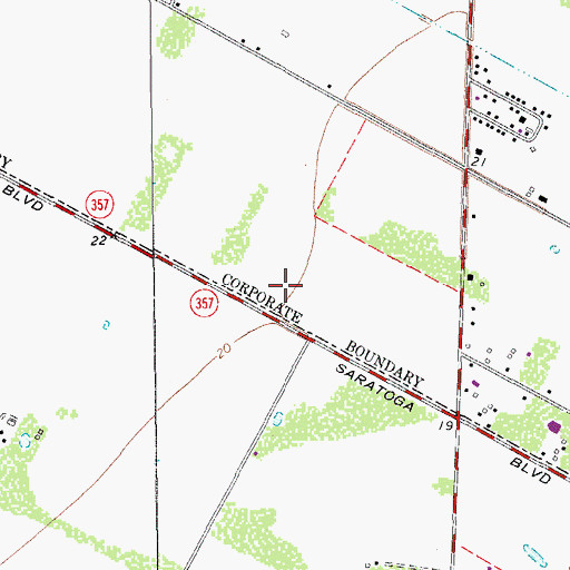 Topographic Map of Kindred Hospital Corpus Christi, TX