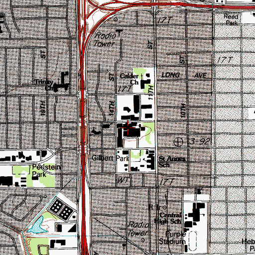 Topographic Map of Kate Dishman Rehabilitation Hospital, TX