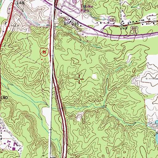 Topographic Map of Spotsylvania Regional Medical Center, VA