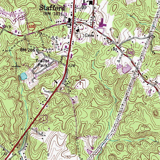 Topographic Map of Stafford Hospital, VA