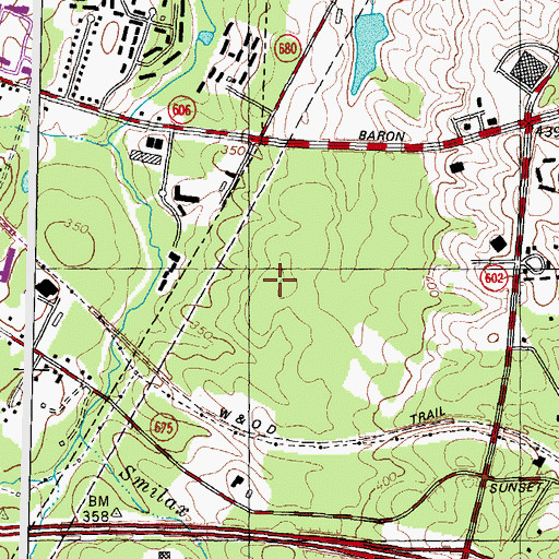 Topographic Map of Reston Surgery Center, VA