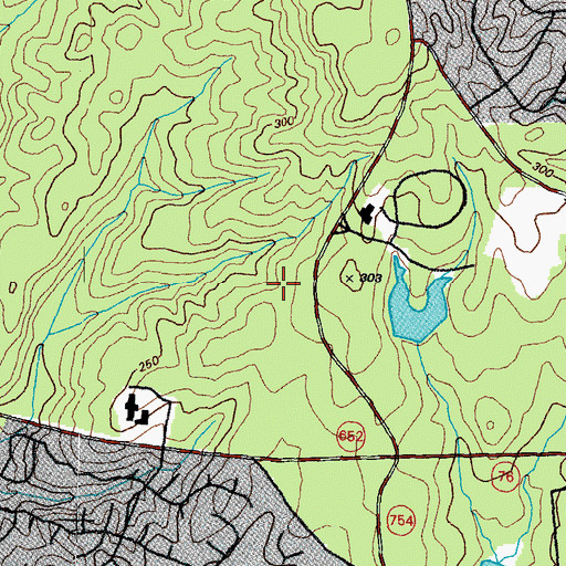 Topographic Map of Sheltering Arms Hospital South, VA