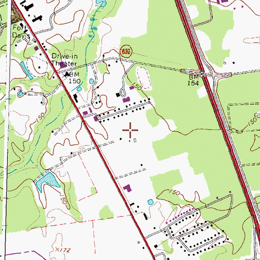 Topographic Map of HealthSouth Rehabilitation Hospital of Petersburg, VA