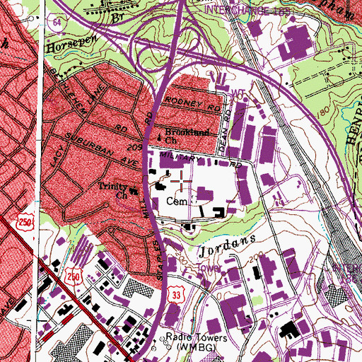 Topographic Map of Vibra Hospital Richmond, VA