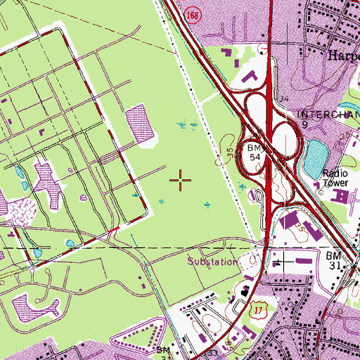 Topographic Map of Children's Hospital of The Kings Daughters Health and Surgery Center, VA