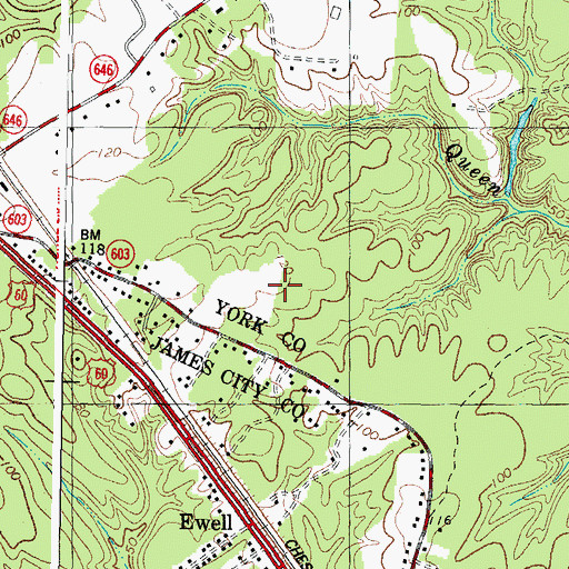 Topographic Map of Sentara Williamsburg Regional Medical Center, VA
