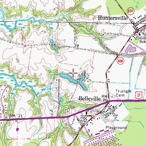 Topographic Map of Bon Secours Health Center at Harbour View, VA