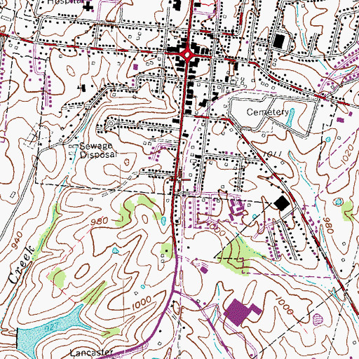 Topographic Map of Garrard County Ambulance Service, KY