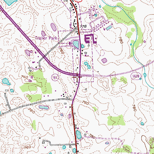Topographic Map of LaRue County Emergency Medical Services, KY