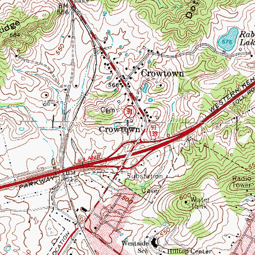 Topographic Map of Caldwell County Emergency Medical Services, KY