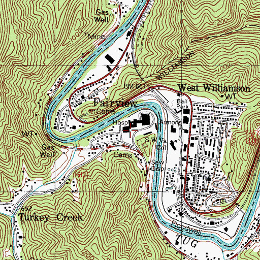 Topographic Map of Appalachian First Response Emergency Services, KY